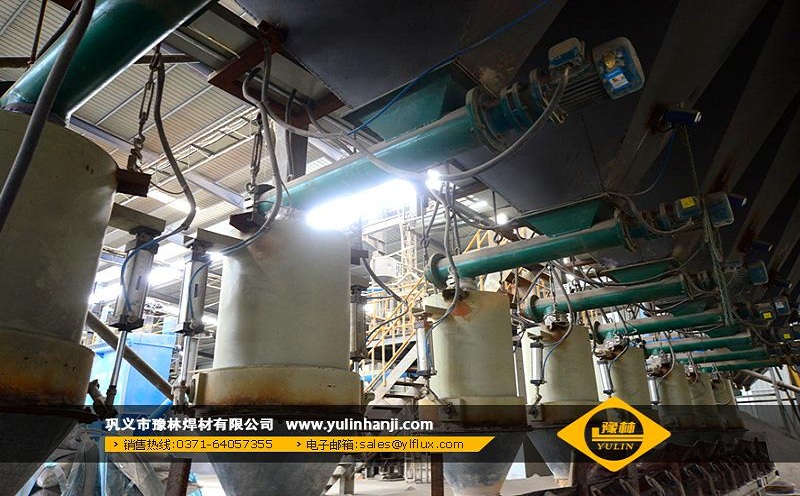 埋弧焊劑，燒結(jié)焊劑生產(chǎn)車(chē)間